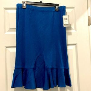 Misook Blue Midi Skirt